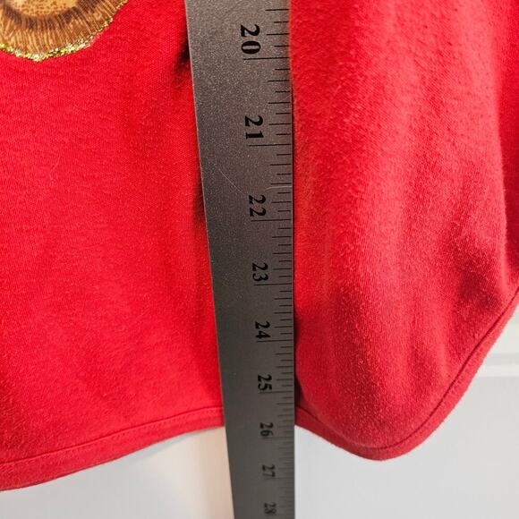 Vintage Bechamel Teddy Bear T-Shirt Womens Large Red 80s Nautical Granny Sailor - Picture 8 of 10